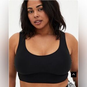 Torrid Wireless Scoop Bikini Top, Black, Size 2 (18W-20W)